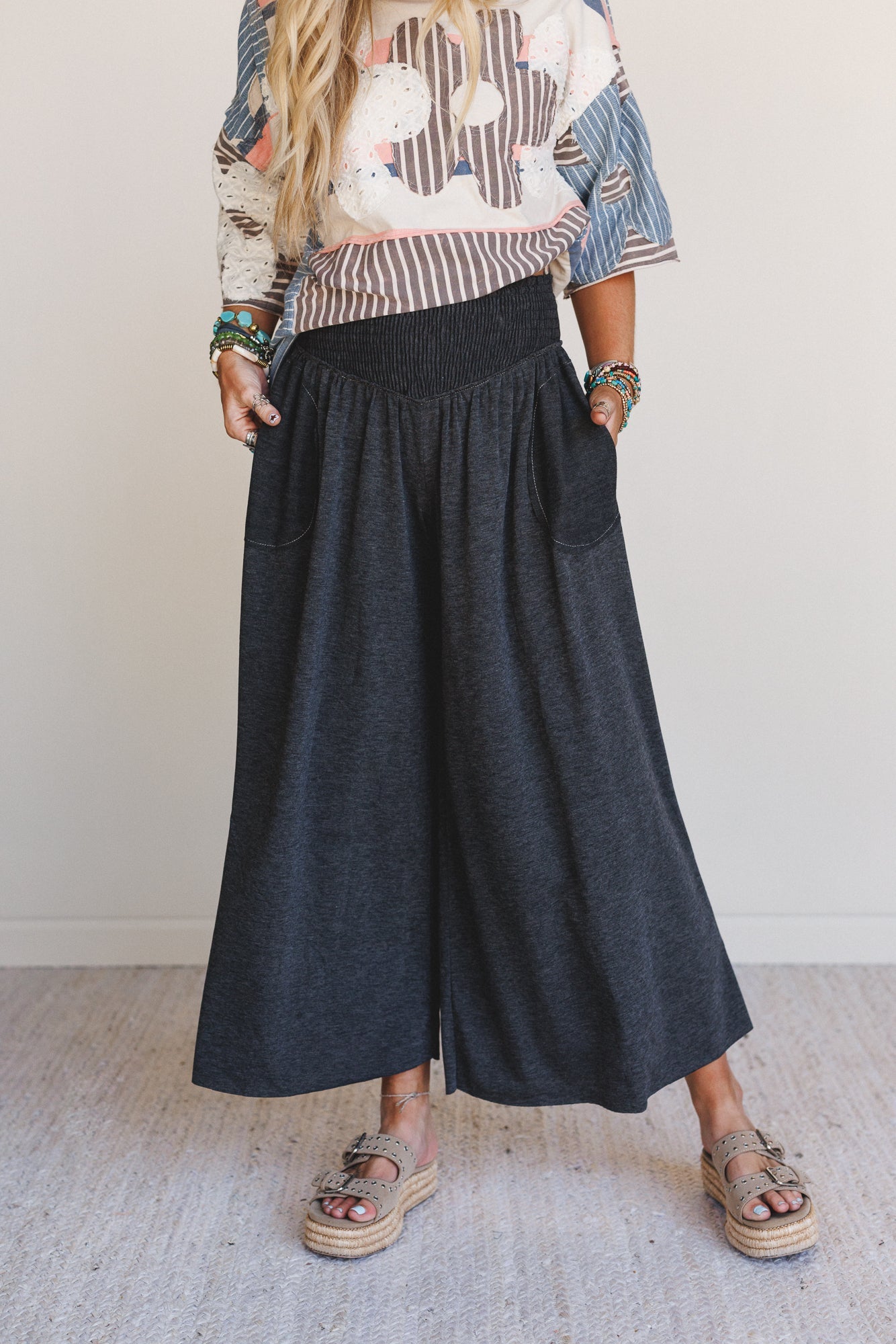 The Nest My Time Pants - Heather Charcoal