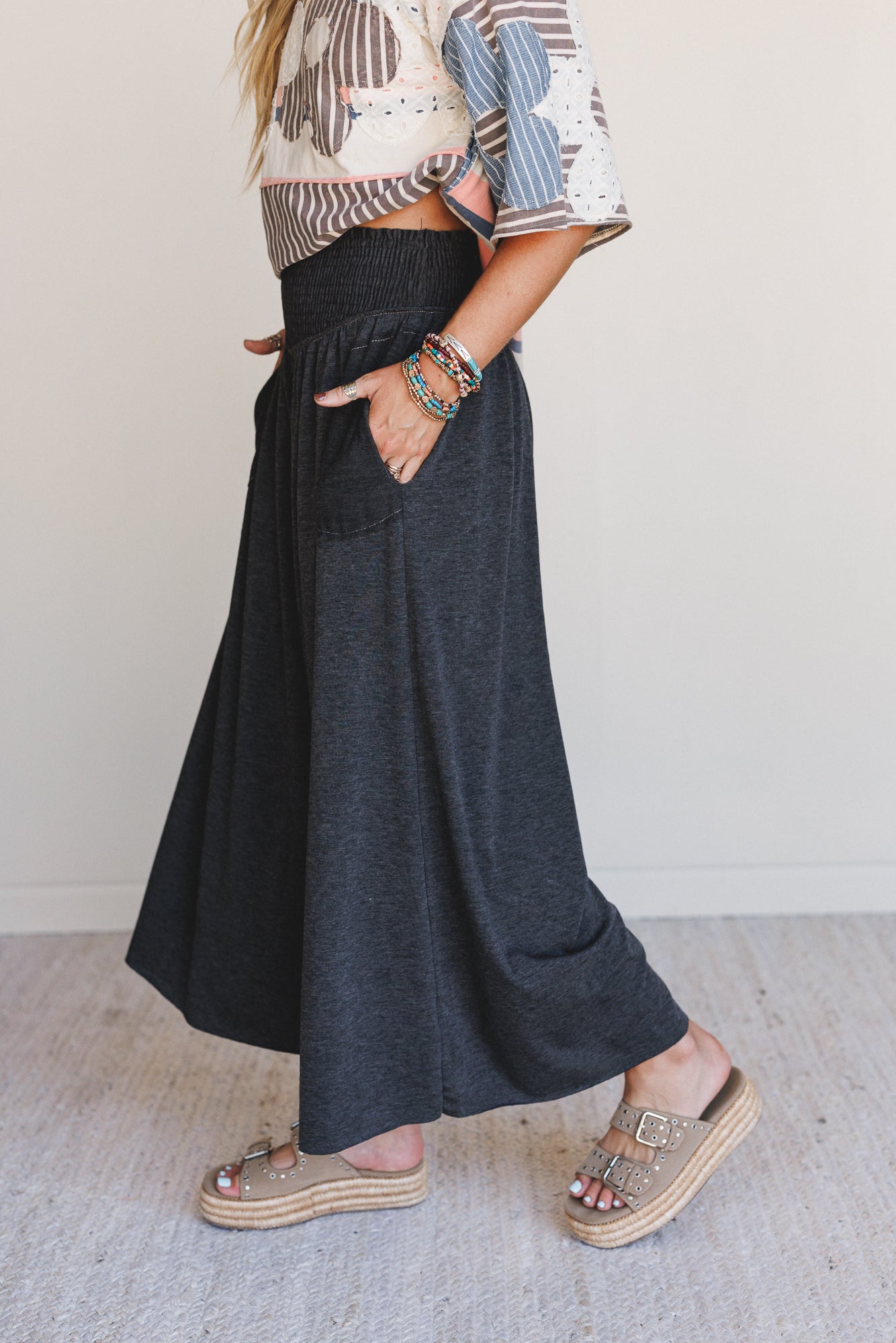 The Nest My Time Pants - Heather Charcoal