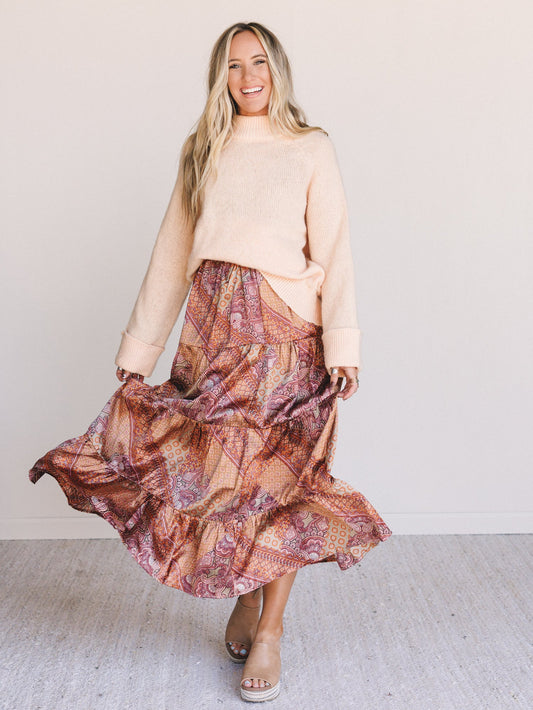 Soft Print 2 Piece Bundle - Peach