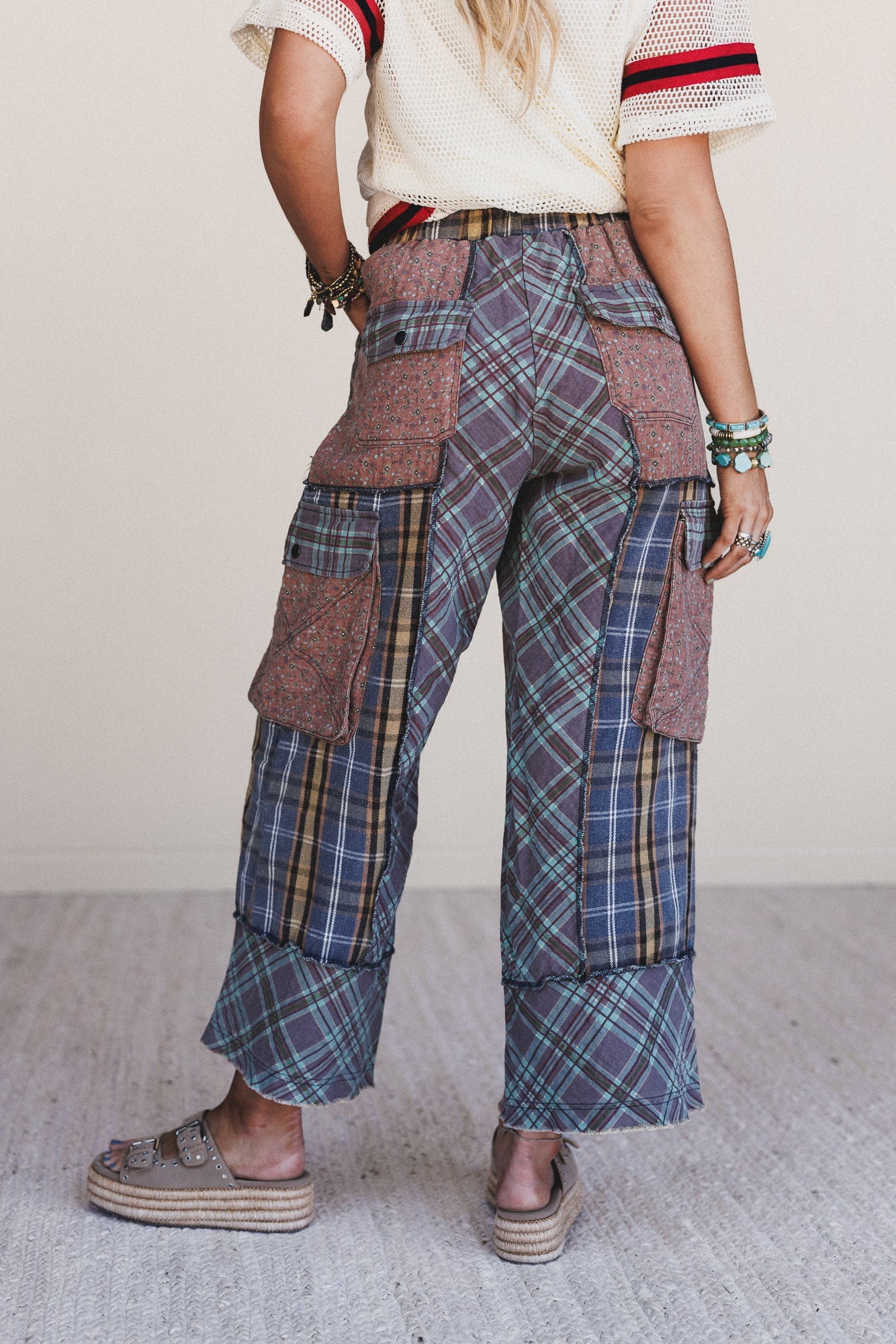 Split Decision Wide Leg Pants - Navy