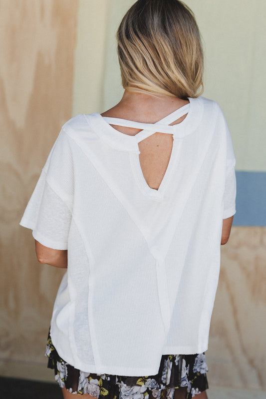 Lovelines Thermal Knit Top - Ivory