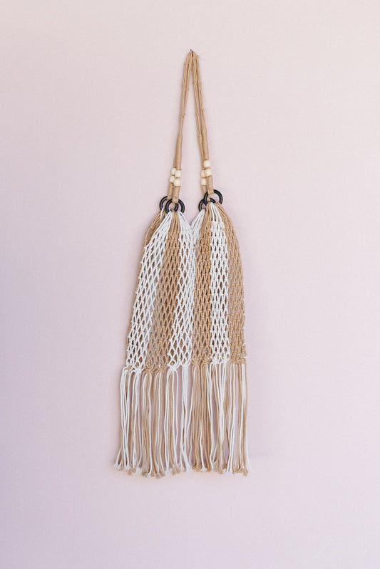 Campfire Fringe Shoulder Bag - Beige