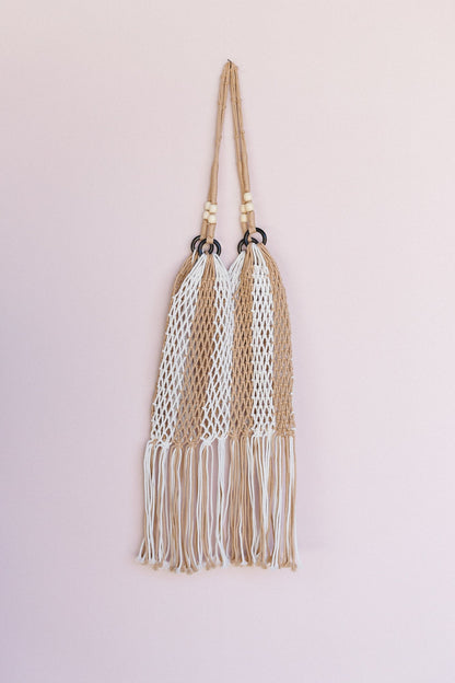 Campfire Fringe Shoulder Bag - Beige