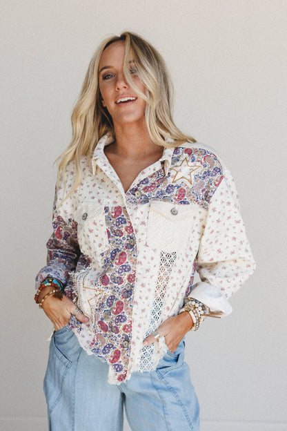 Blush Bloom Jacket - Cream
