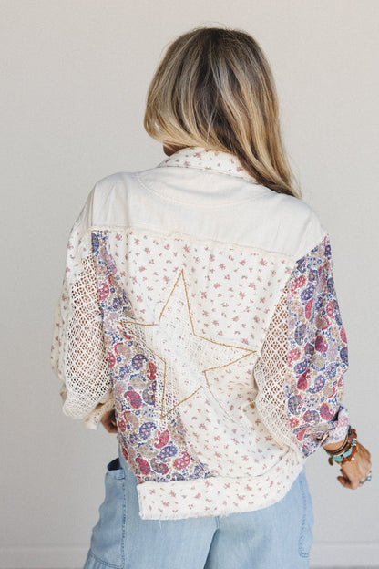 Blush Bloom Jacket - Cream
