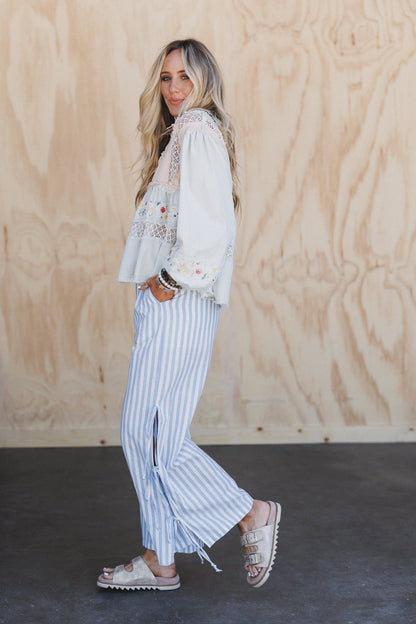 Lighthouse Striped Pants - Blue Multi