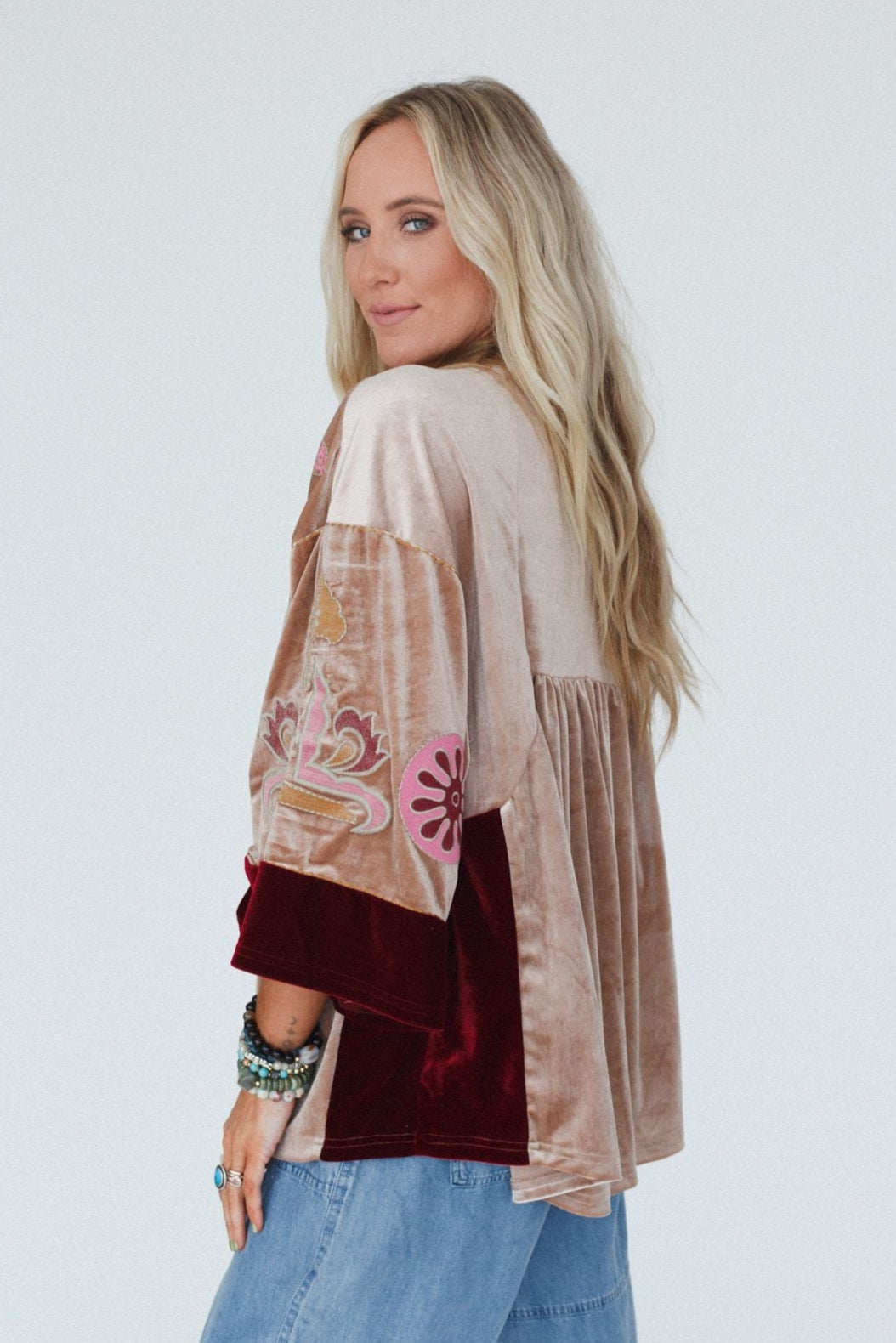 Velvet Charm Tunic - Khaki
