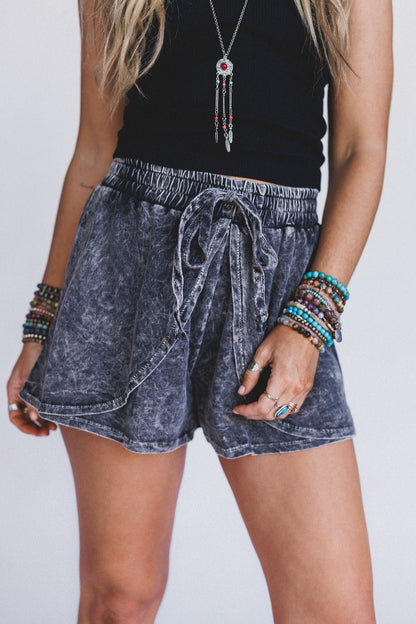 Petal Drift Shorts - Black