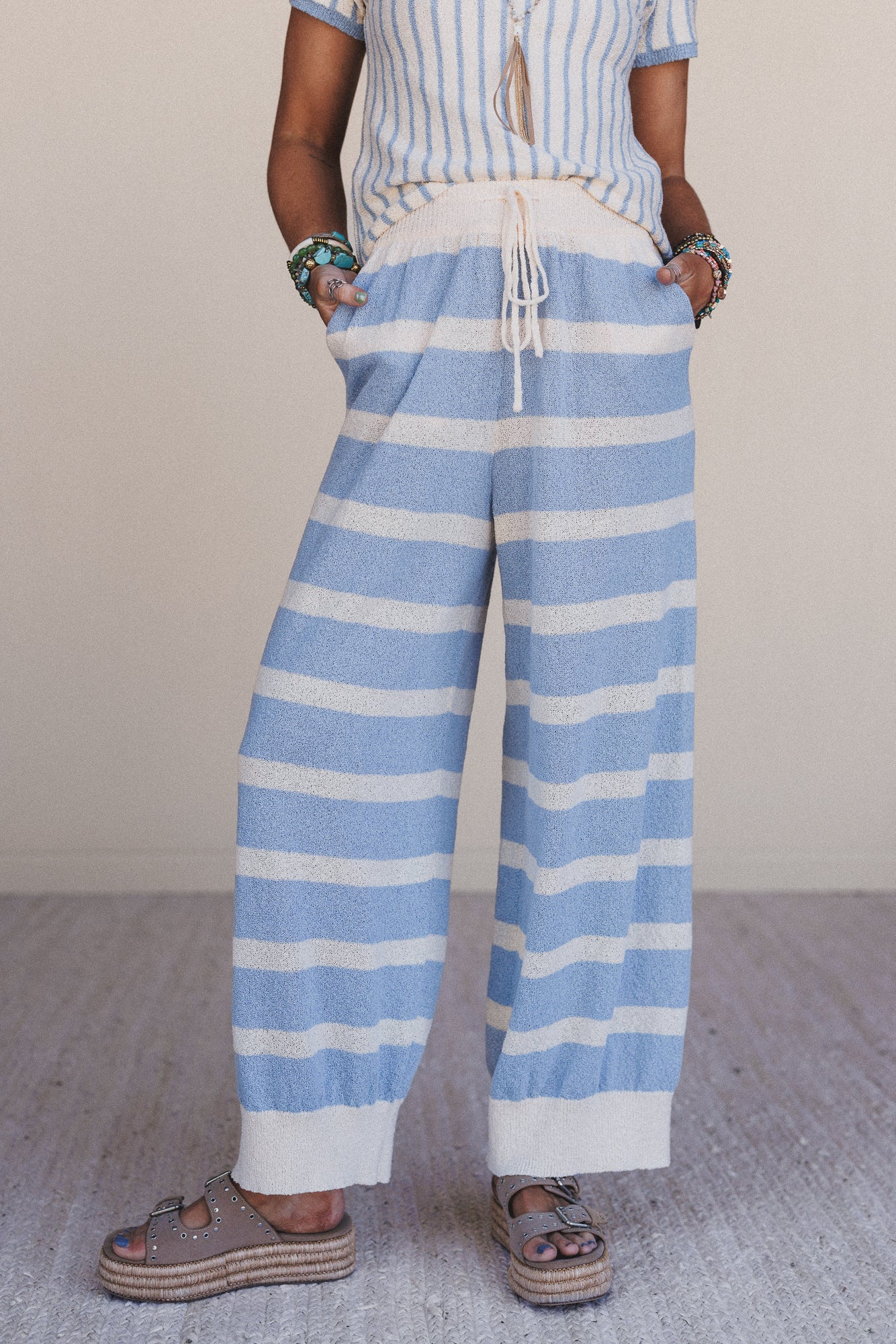 Salt Kissed Striped Bottoms - Ivory Multi
