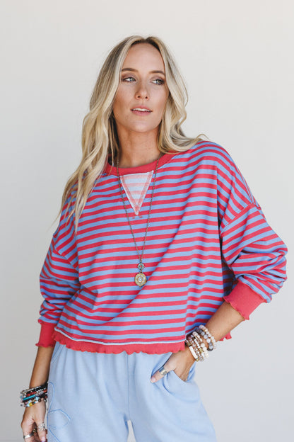 Freestyle Striped Top - Blue Multi
