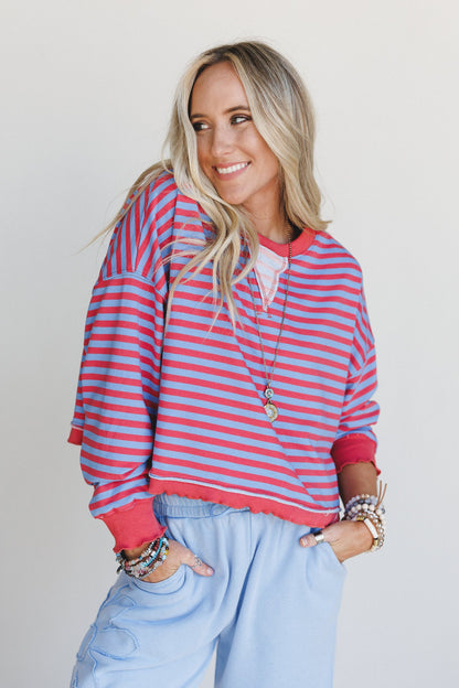 Freestyle Striped Top - Blue Multi