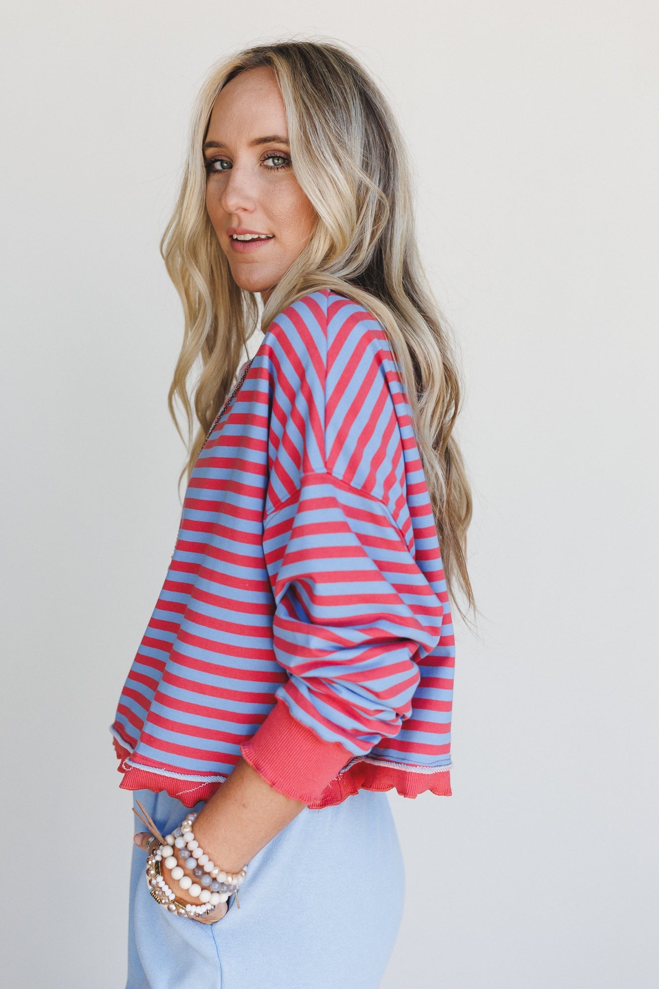 Freestyle Striped Top - Blue Multi