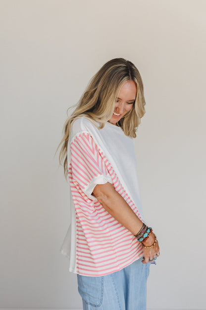 Sweet Stripes Top - Off White