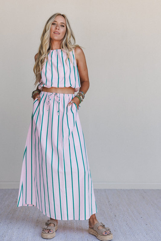 Leora Striped Set - Pink Multi