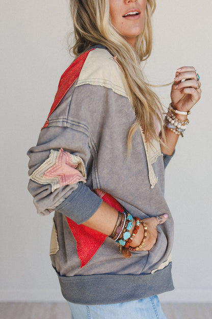 Pop Star Patchwork Top - Blue