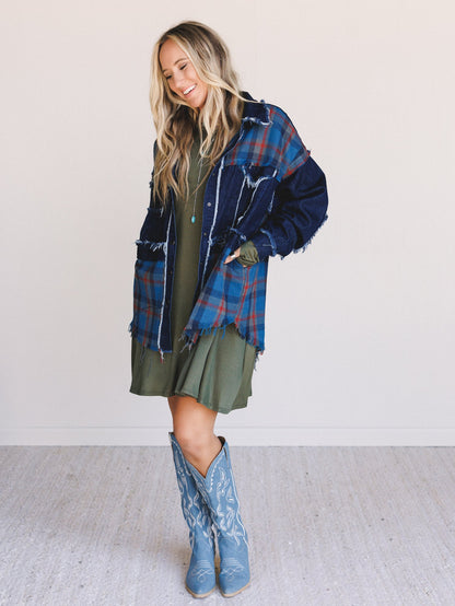 Sundown Flannel Top - Denim