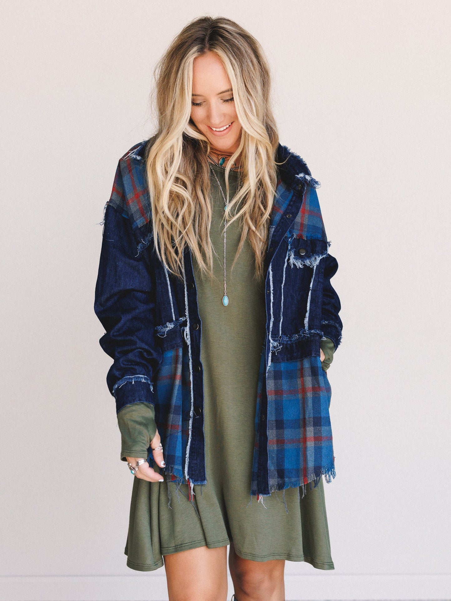 Sundown Flannel Top - Denim