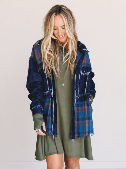 Sundown Flannel Top - Denim
