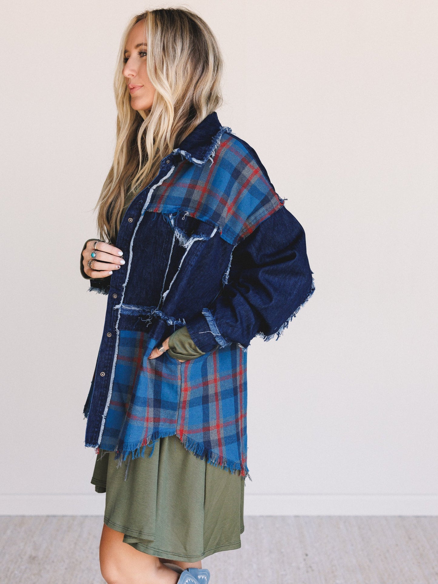 Sundown Flannel Top - Denim