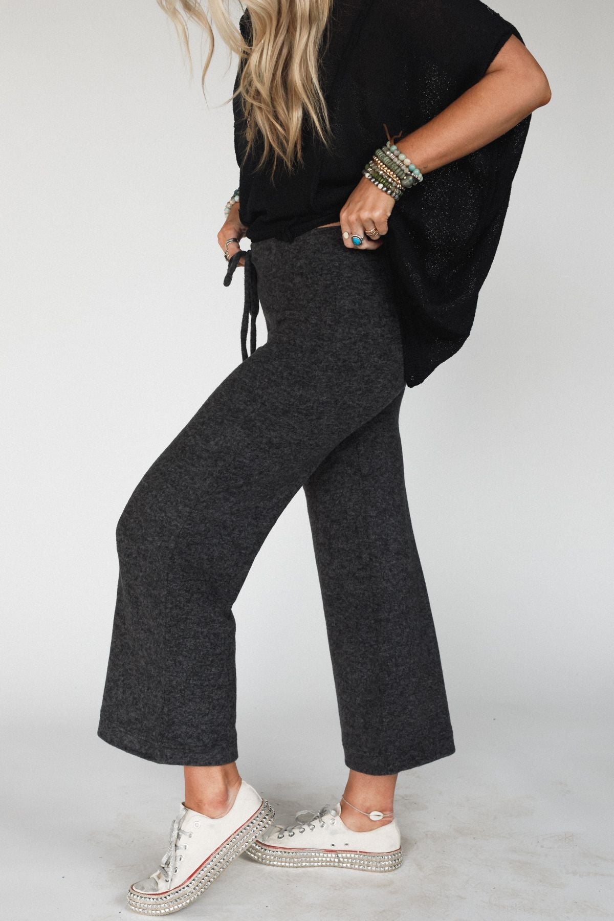 Celebration Soul Drawstring Pants - Black