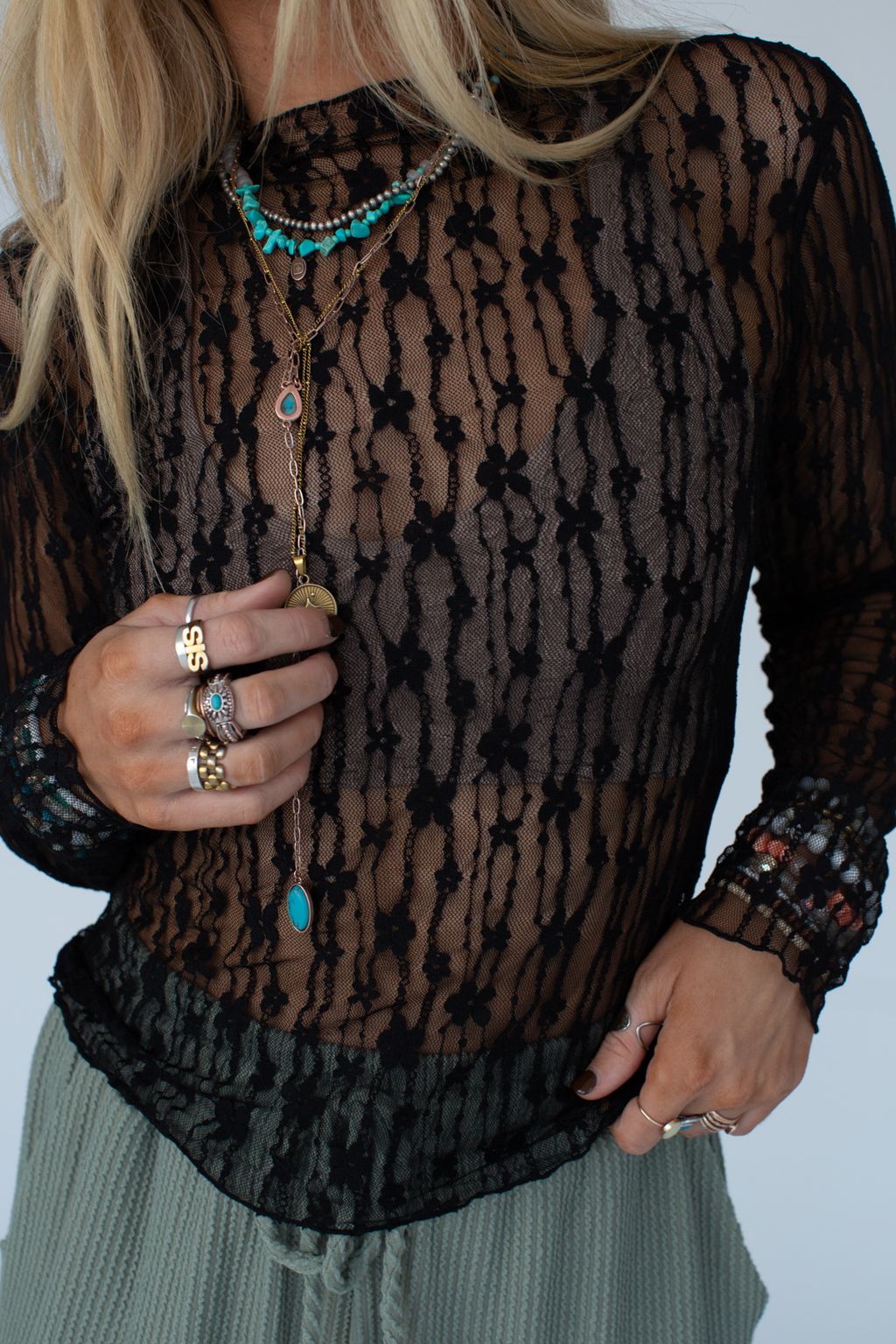 Get Real Lace Top - Black