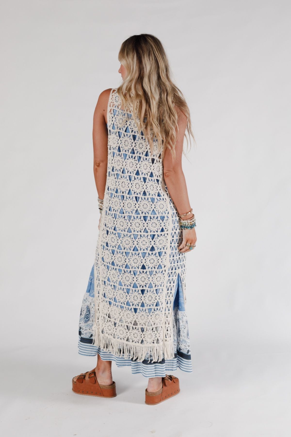 Crawford Crochet Duster - Beige