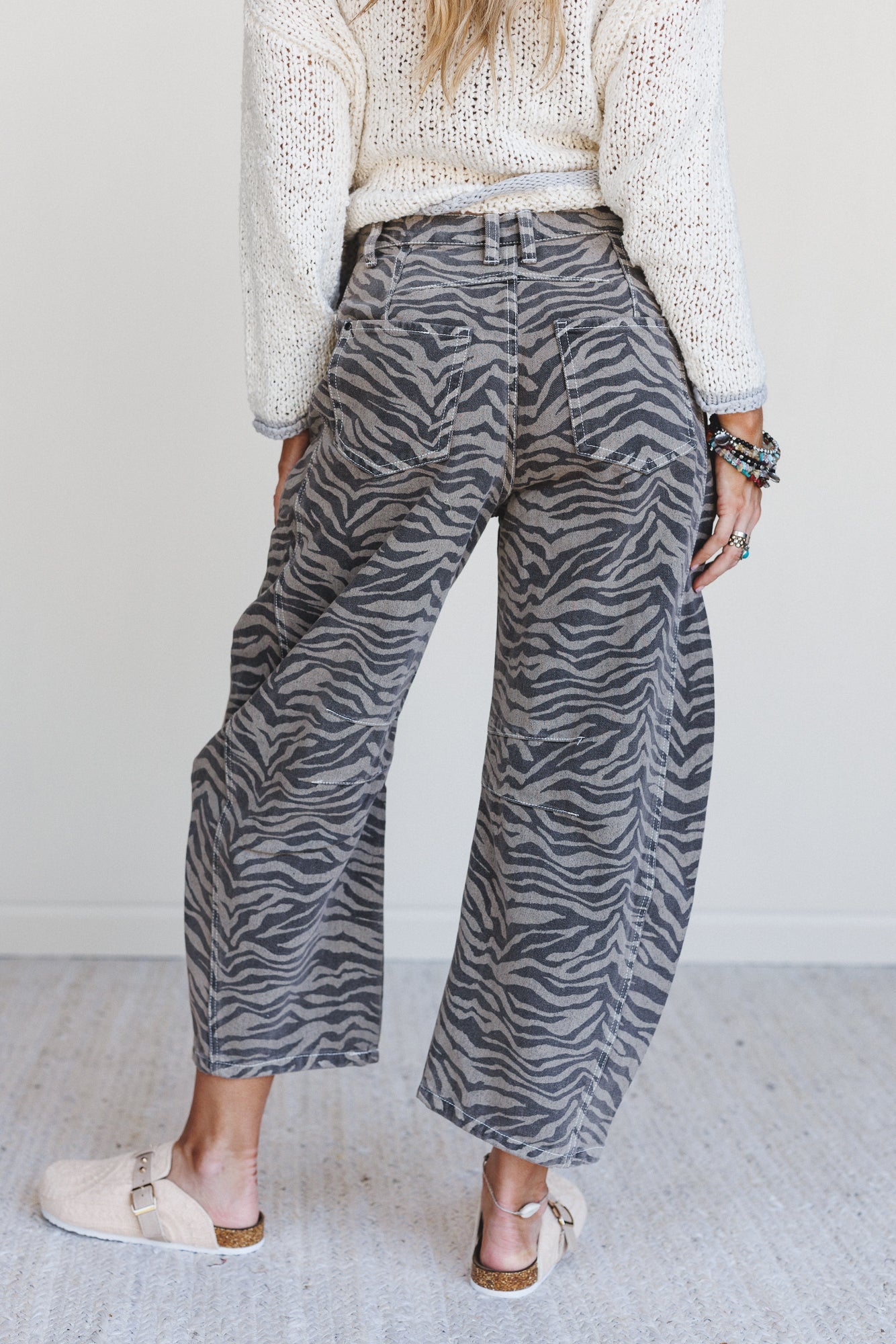 Saddle Sky Animal Print Pants - Mocha