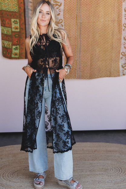 Jenny Lace Duster - Black