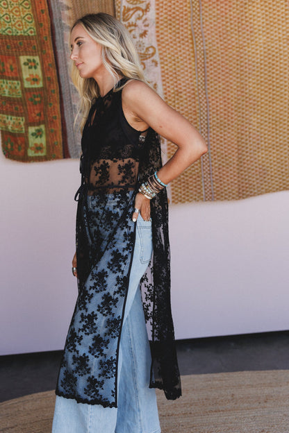 Jenny Lace Duster - Black