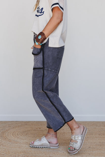 Nothing Less Barrel Pants - Black