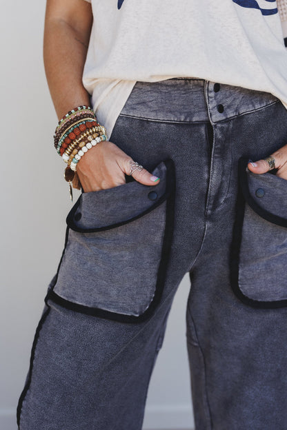 Nothing Less Barrel Pants - Black