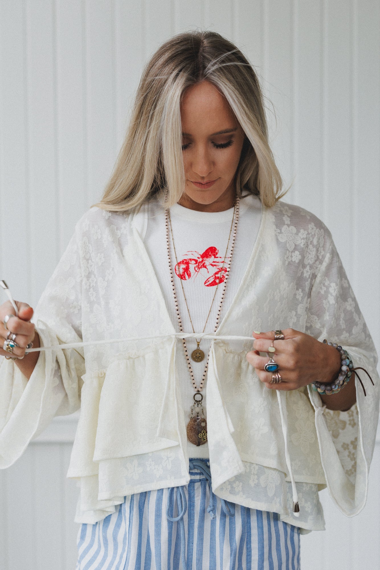 The Nest Wildflower Drift Top - Cream