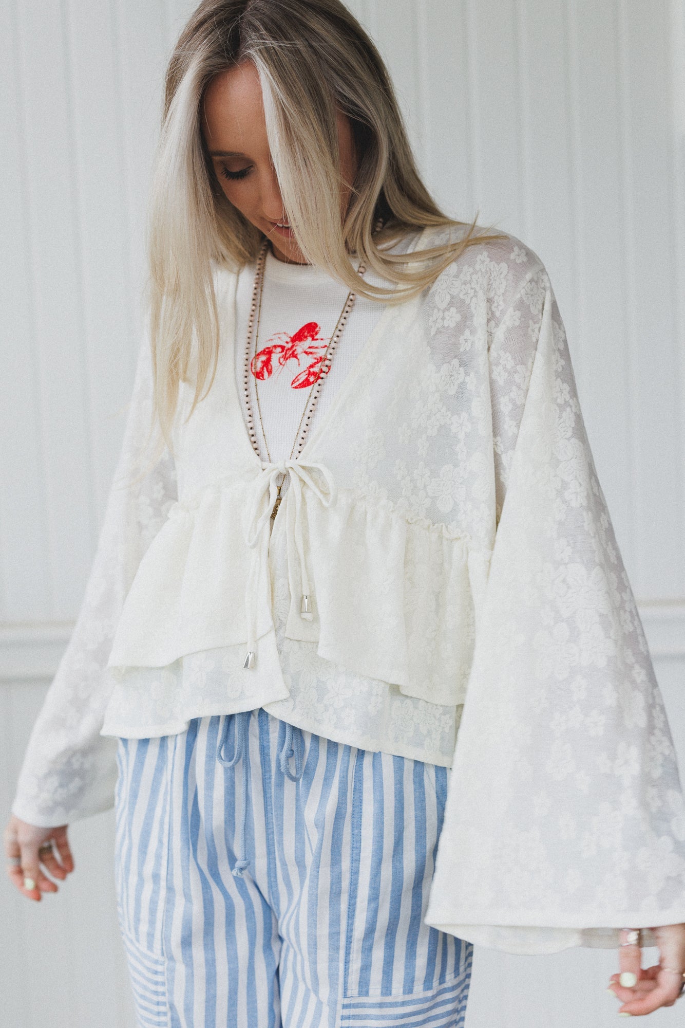 The Nest Wildflower Drift Top - Cream