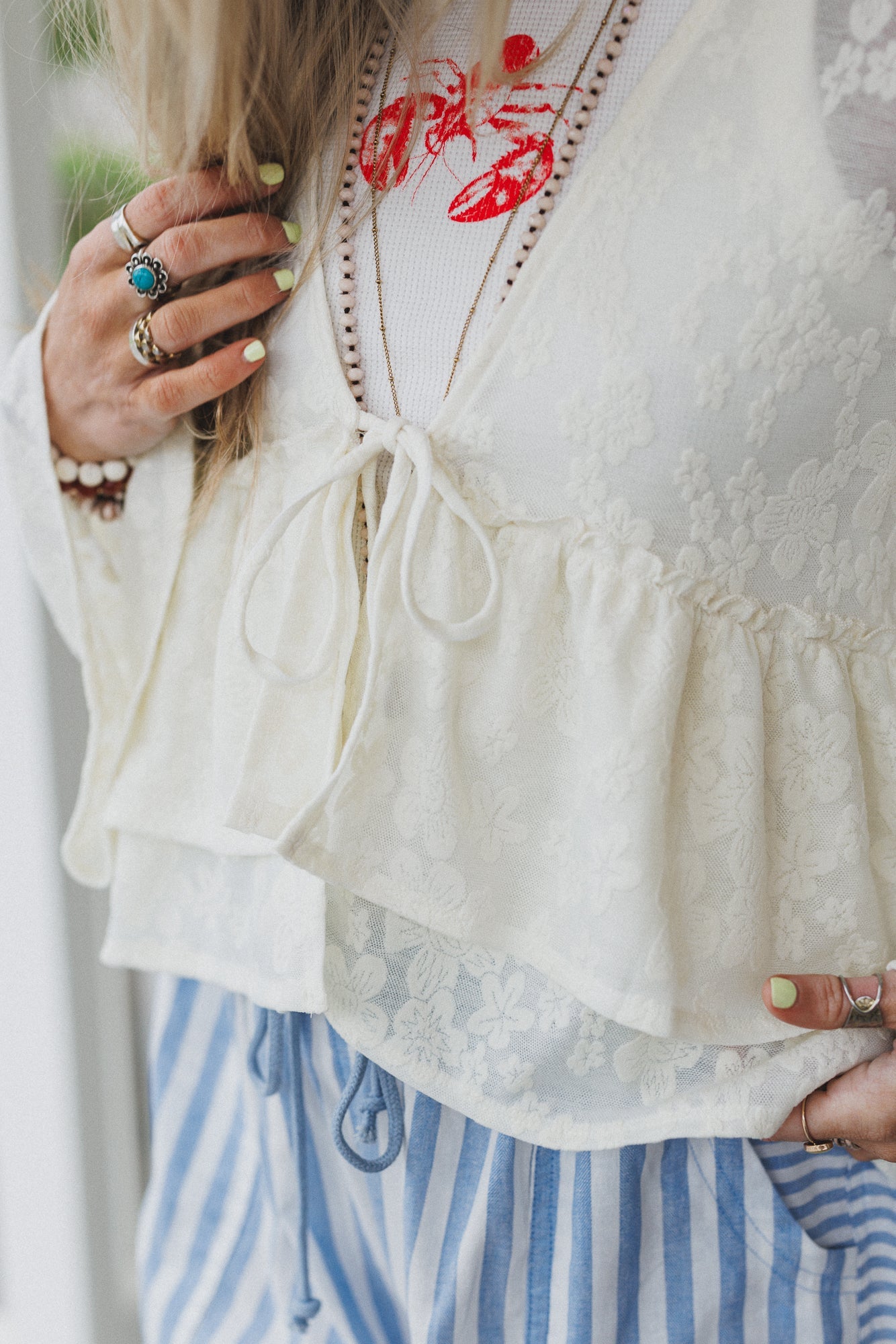 The Nest Wildflower Drift Top - Cream