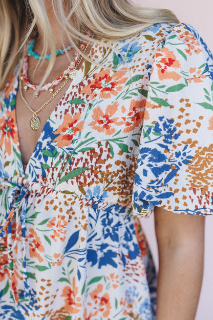 The Nest Flora Belle Dress - Brown Floral