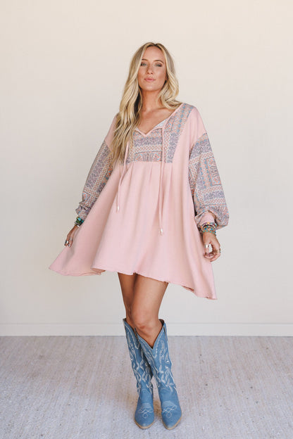 The Nest Sky Light Dress - Rose Multi