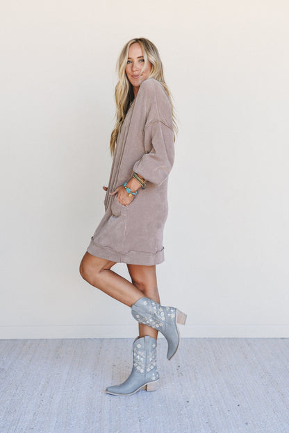 The Nest Moon Glow Long Sleeve Dress - Acorn