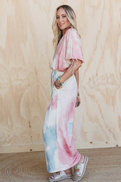The Nest Carolina Comfy Wide Leg Jumpsuit - Tie Dye