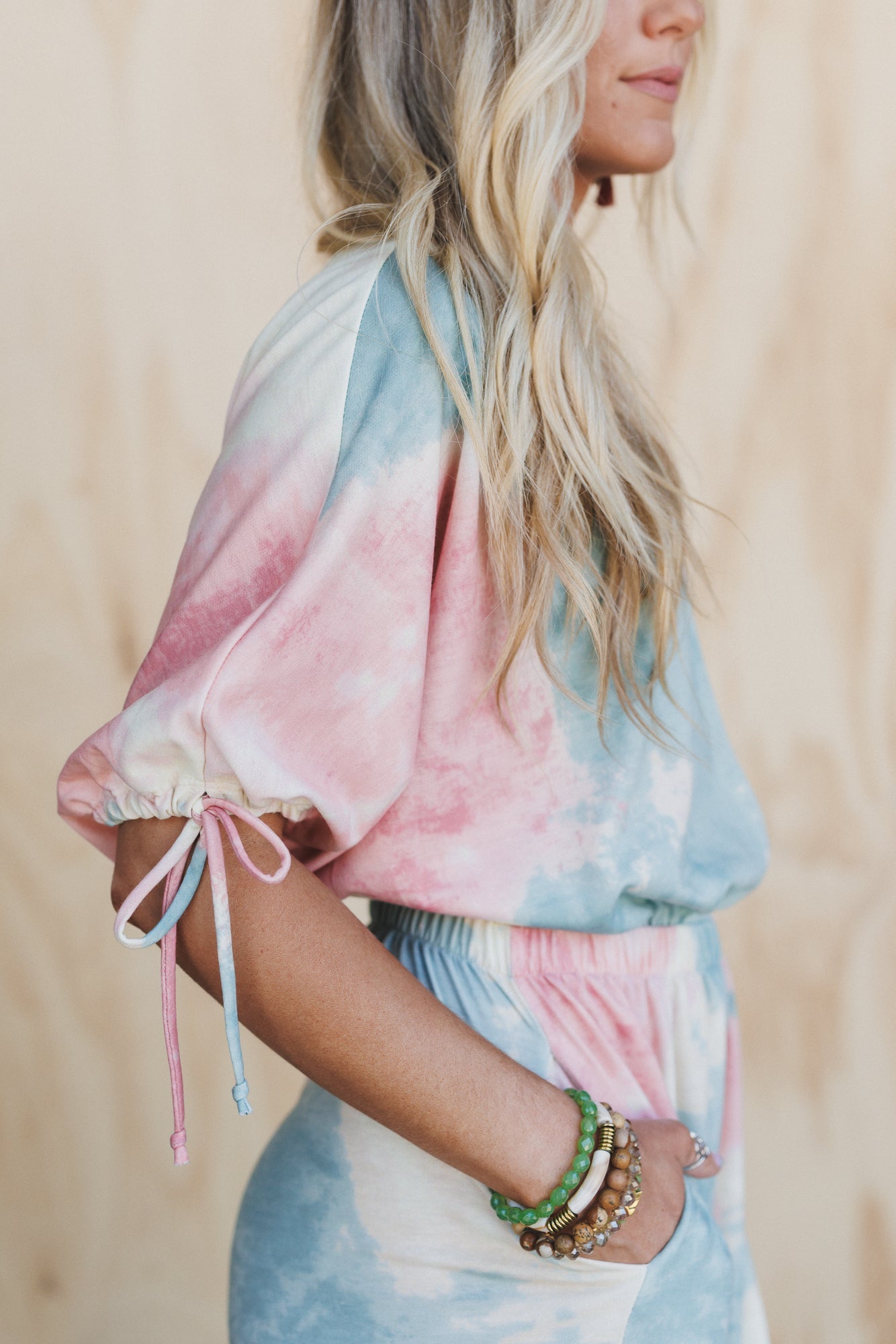 The Nest Carolina Comfy Wide Leg Jumpsuit - Tie Dye