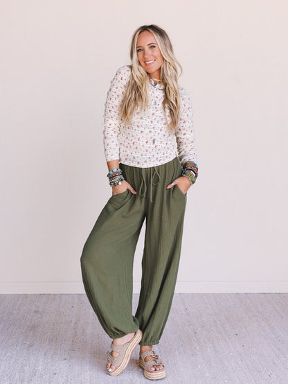 Peach Blossom Floral Top - Cream