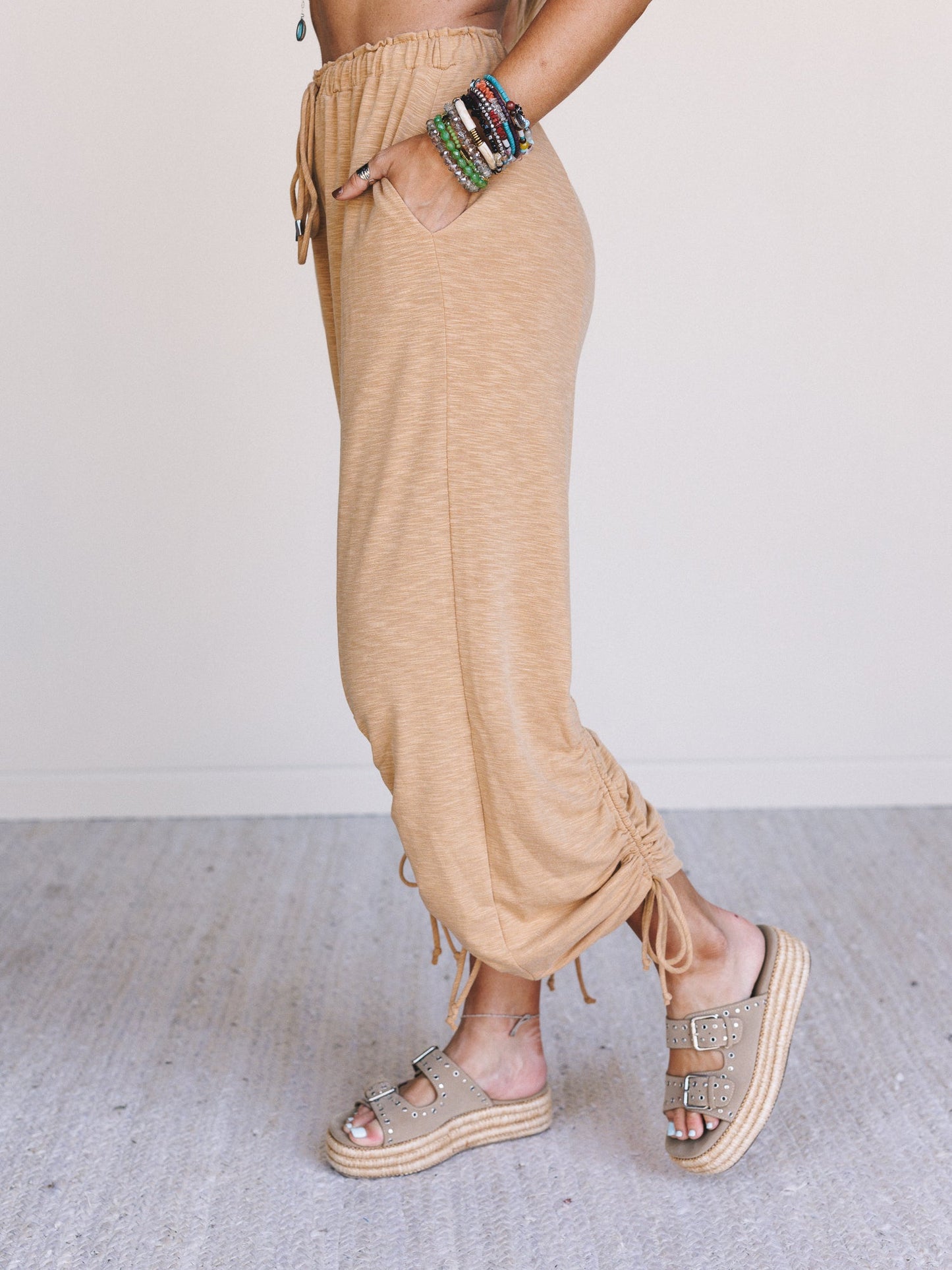 The Nest Solie Cinched Pants - Mustard