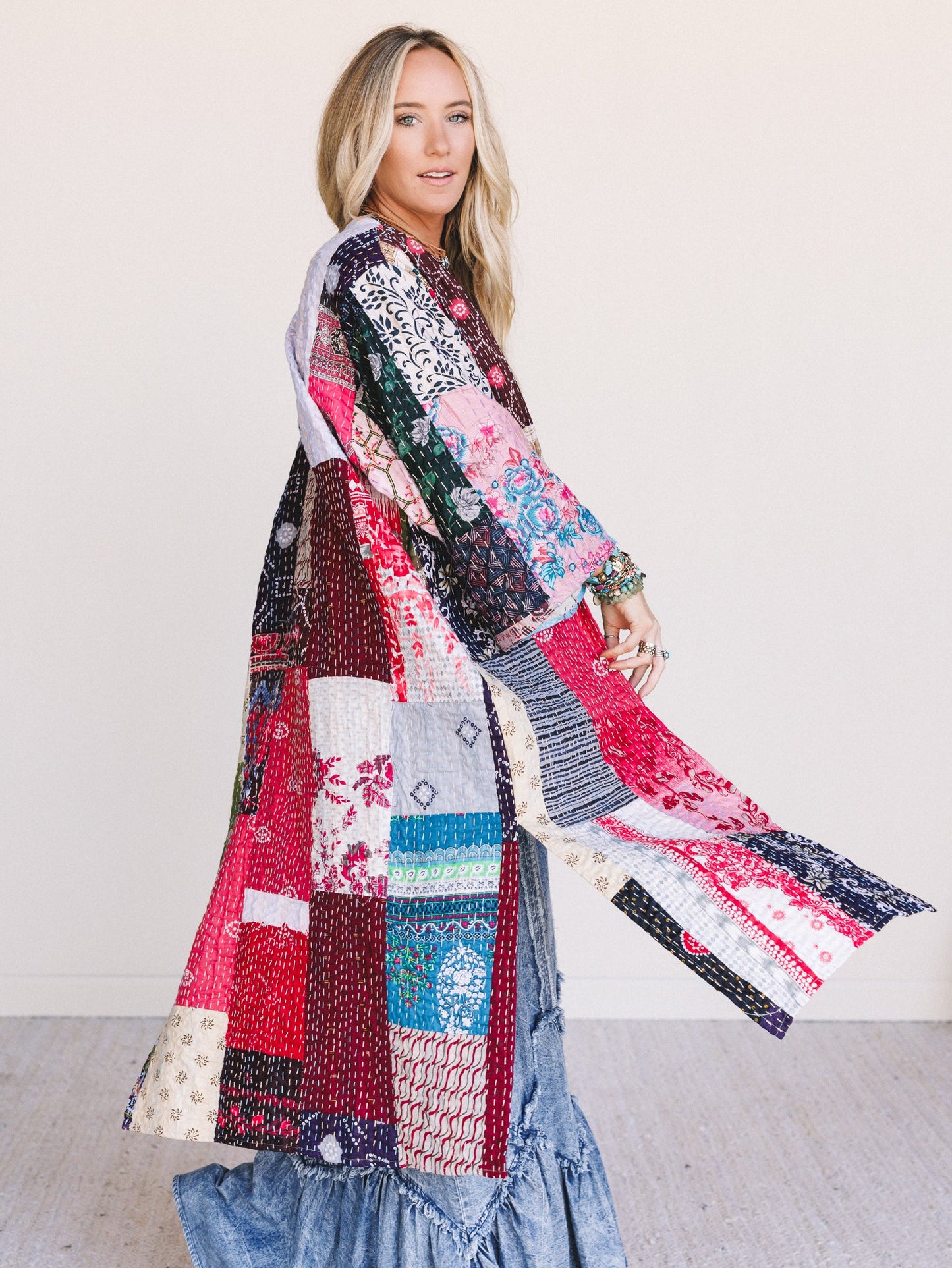 One-of-a-Kind Stargazer Quilted Kimono - Multi