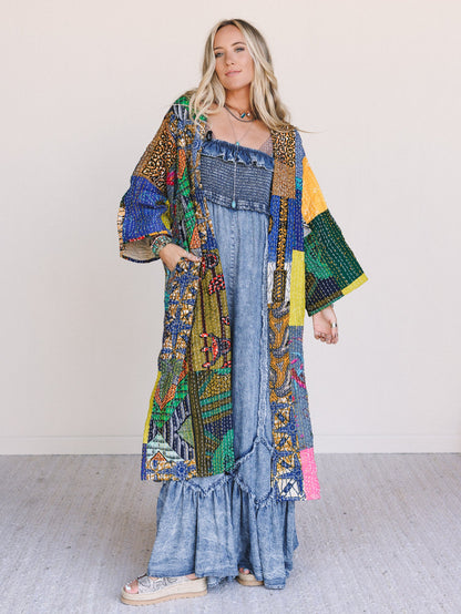 One-of-a-Kind Stargazer Quilted Kimono - Multi