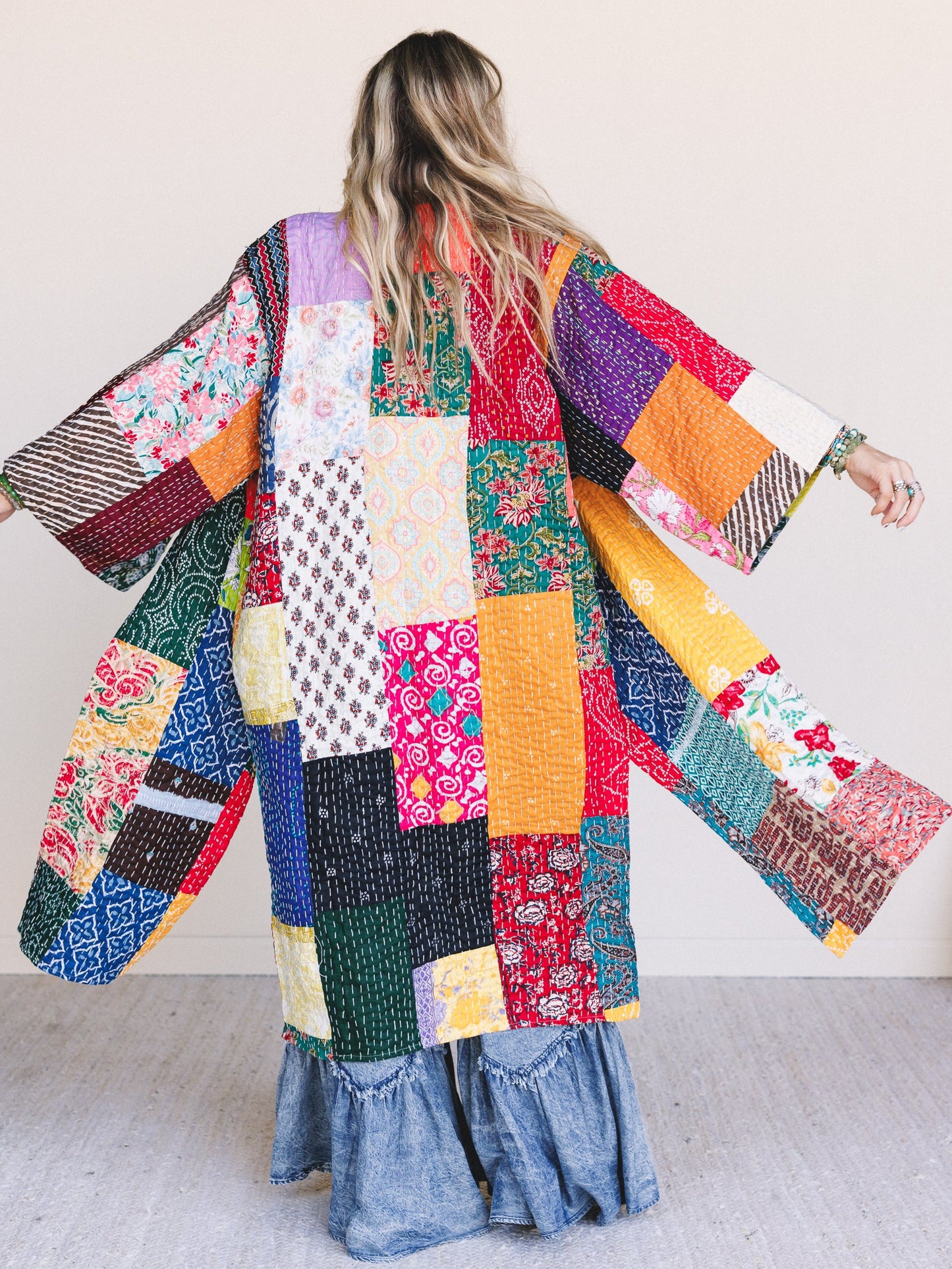 One-of-a-Kind Stargazer Quilted Kimono - Multi