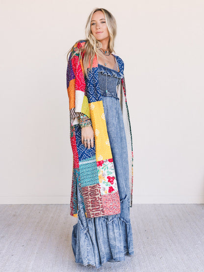 One-of-a-Kind Stargazer Quilted Kimono - Multi