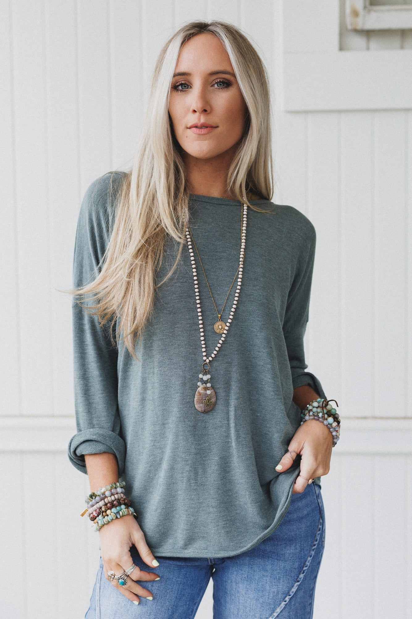 The Nest Twisted Harmony Top - Olive