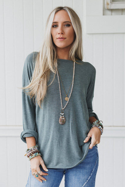 The Nest Twisted Harmony Top - Olive