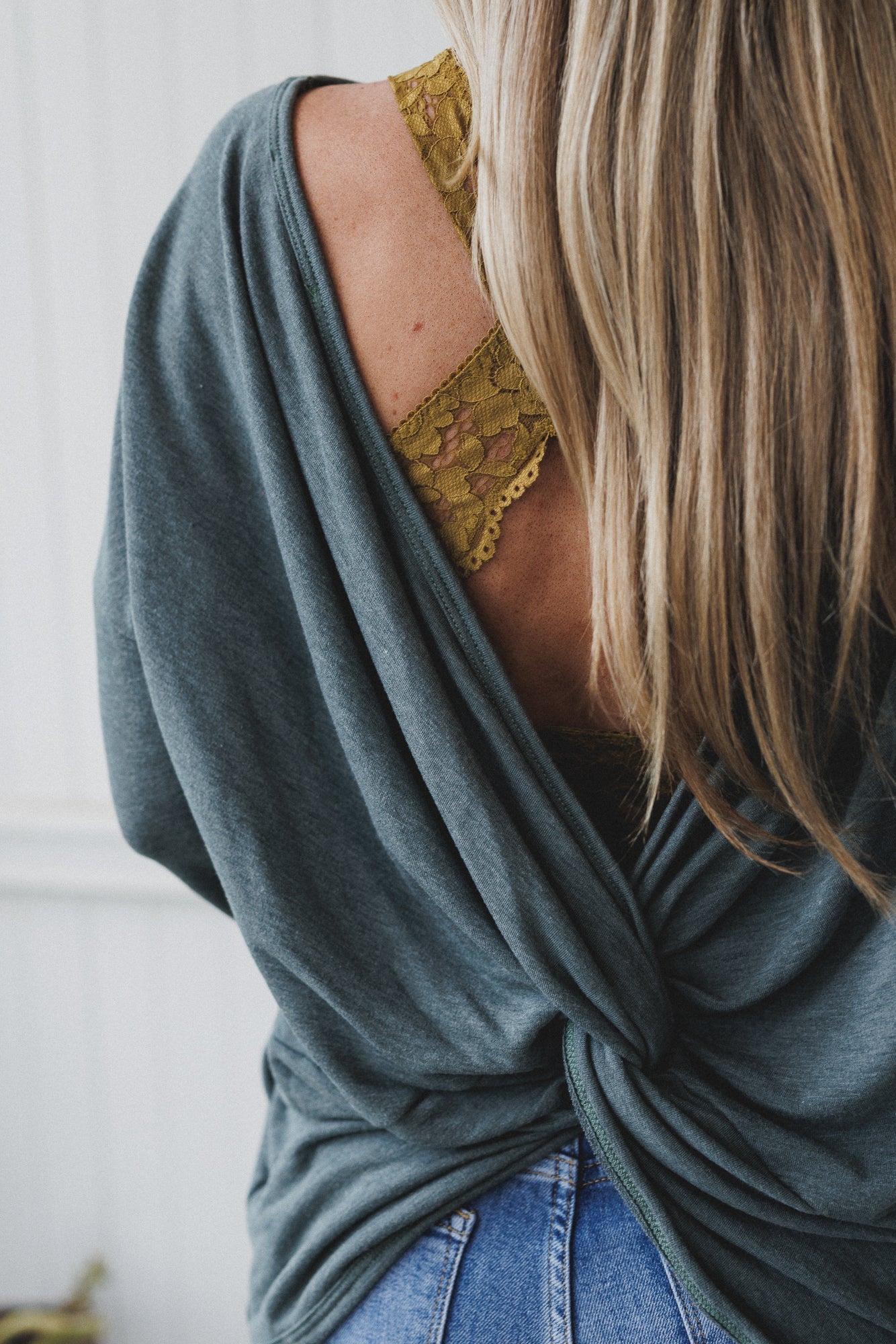 The Nest Twisted Harmony Top - Olive