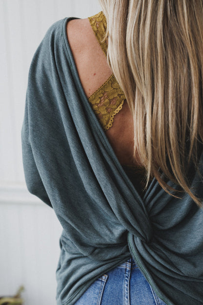 The Nest Twisted Harmony Top - Olive