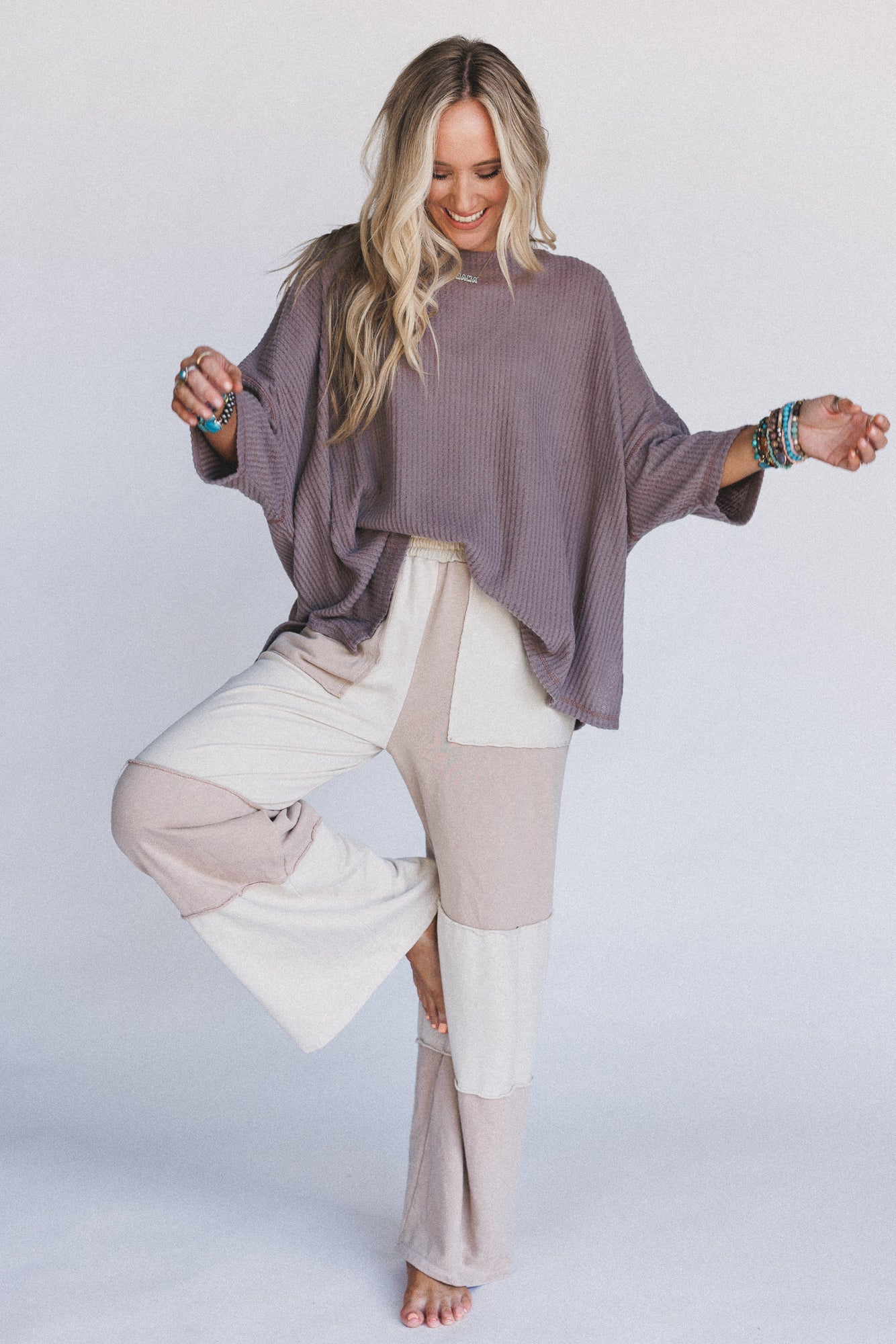 The Nest Airis Long Sleeve Top - Mocha